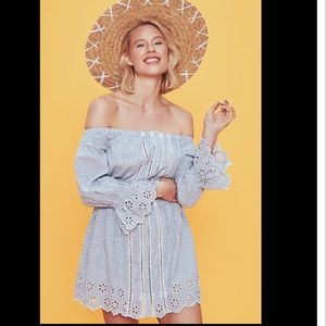 Tularosa Bonita off shoulder mini dress